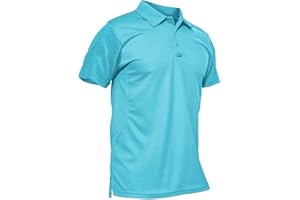 KEFITEVD Polos Transpirables para Hombre al Aire Libre Manga Corta Secado Rápido Camisetas de Camping