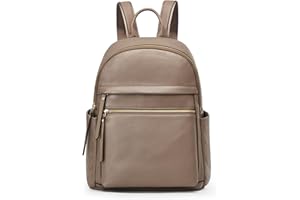 Kattee Women Real Leather Backpack Anti-Theft Rucksack Fashion Shoulder Bag Purse Fits 11inches Tablet