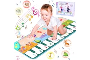 YESLUSY Tappeto Musicale Bambini con 8 Animali, Tappetino Musicali Pianoforte, Tappeto da Danza, Giochi musicali per bambini, Regali Compleanno per Ragazzi Ragazze 1-6 Anni, Regalo Natale