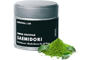‎NORITUAL LAB Single Cultivar Matcha - Ceremonial Grade - Saemidori Grüntee-Pulver aus Japan - Original Japanischer Tee der Ersten Ernte - 100% Natürlich und Laborgeprüft - 40g