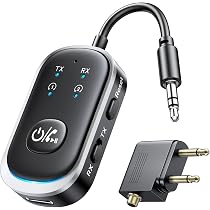 Adaptateur Bluetooth 5.3 Glangeh 2-en-1 Émetteur/Récepteur - Pour Voiture, Avion, TV - Double Connexion, 16h Batterie