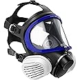 Dräger X-plore 5500 Full Face Mask Respirator with 2x P3 R Dust Mask Filters - Full Mask for Construction, Woodworking, DIY, Sanding, Mining - Complies with CE EN136 - EN143