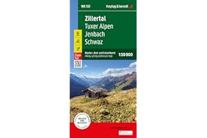 Zillertal, Wander-, Rad- und Freizeitkarte 1:50.000, freytag & berndt, WK 151: Tuxer Alpen - Jenbach - Schwaz, Mit APP, wasserfest und reißfest (freytag & berndt Wander-Rad-Freizeitkarten, Band 151)