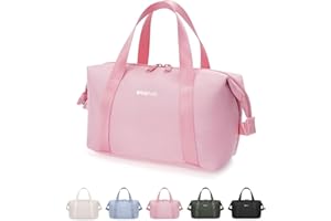 ECOHUB Trousse de Toilette et Maquillage Femme – Idée Cadeau Noël, Anniversaire, Collègue, Recyclée avec Poignée et 3 Poches, Pochette Maquillage, Sac Cosmétique Organisateur Rose