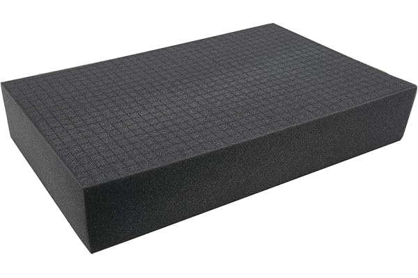 HMF 1456-100 Mousse prédécoupée Cube | 345 x 550 mm | Double-Size | Garniture de Valise | Tabletop | Hauteur: 100 mm