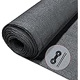 VOUNOT Privacy Netting 1 × 10 m Tuinafscherming 230 g/m² HDPE Shading Net, 95% Shading Rate UV-bestendig, scheurbestendig windscherm met gaten en kabelbinders, groen