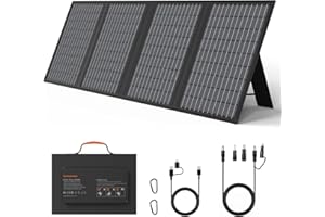 MHPOWOS 60W Tragbares Solarladegerät mit Ständer, Faltbares Solarpanel mit USB-C, USB-A und DC-Ausgängen, für Camping, Wandern, Notstromversorgung für Kleine Stromgeneratoren, Telefone, Powerbanks