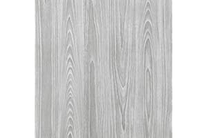 Abyssaly Wood Effect Sticky Back Plastic Roll, Grey Vinyl Wrap Self Adhesive Wallpaper, Waterproof Vintage Removable Wallpaper for Furniture, Walls, Kitchen 30cmX200cm
