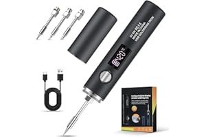 diymore Set saldatore a batteria, USB ricaricabile saldatore con LCD, temperatura regolabile 260 ℃-420 ℃