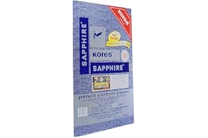 ANMOL COLLECTIONS Kores Pen/Matita di carta carbone, blu zaffiro, confezione da 100 fogli di qualità premium