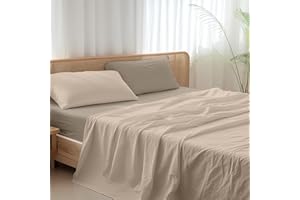 Ruggeri - Completo Letto Matrimoniale - 100% Morbida Microfibra di Alta Qualità - Federe + 1 Lenzuolo con Angoli + 1 Lenzuolo Sopra - Collezione Everyday (Tortora Bicolor, Matrimoniale)