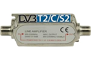 TronicXL Profi DVBS2 DVB-S2 wzmacniacz sygnału satelitarnego, inline, szerokopasmowy, SAT wzmacniacz TV PreAmp