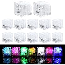 Cubetti Di Ghiaccio Luminosi 12 Pezzi - LED Multicolore Attivati Da Liquido, Per Bevande E Feste - Foto 6
