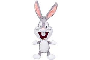 LOONEY TUNES for Pets Bugs Bunny - Juguete de Peluche para Perros con Cabeza Grande | Animal de Peluche para Perros, Juguete masticable para Perros, con Licencia Oficial de Warner Bros, Juguete para