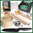 The Kit Company™ Dim Sum Making Kit | 14 pcs Equipment & Tools inc Detailed ebook | Professional Sushi Knife