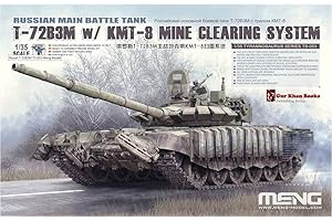 Meng Model MNGTS-053 1:35-Russian MBT T-72B3M / KMT-8 Juego de Escala de Limpieza de Minas, sin Pintar