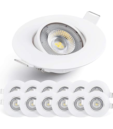 Oktaplex LED Spot Sedan Set – 12 Stück, 4,8W, 2700K Warmweiß, Einbaudurchmesser 60 Mm