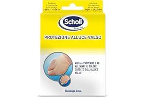 DR. SCHOLL'S Scholl Protezione Alluce Valgo, 1 Fascia Elastica con Protezione in Gel, Aiuta ad Alleviare il Dolore Causato dall'Alluce Valgo, Riduce la Pressione delle Scarpe Durante la Camminata, Taglia 36-38