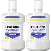 Listerine Clinical Solutions Whitening Alcohol Free Mouthwash Pack 2x1L | Alcohol Free Mouthwash Technology Does Not Damage E