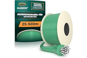 ‎KANOO Begrenzungskabel Mähroboter - Begrenzungsdraht für Rasenroboter Aller Marken – Mähroboter Kabel zur Eingrenzung des Mähbereichs Ø2,7mm