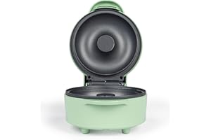 Giles & Posner Doughnut Maker – Einzelne große Donut-Maschine, PFAS-freie Antihaftbeschichtung, leicht zu reinigen, 12,5 cm Plattengröße, Anzeigeleuchten, süße Leckereien, Cool-Touch-Griff, 550 W