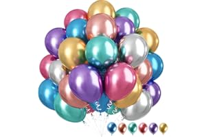 XEANCO Balloons - 50 Pcs, 10 inch Latex Party & Wedding Balloons for Decoration, Perfect for Birthdays