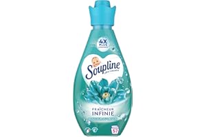 SOUPLINE - Adoucissant Fraîcheur Infinie Douceur du Lagon - Parfum Longue Durée - 800ml