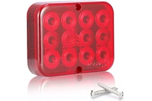 SPARKMOTO 1 x LED Trailer rear fog lights, 12V Universal led fog lights for trailer,caravan,truck,Waterproof Auxiliary LED rear fog light, With cable, E11 Approval