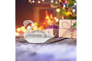 OUZHOU Storm Glass Weather Station, Glass Weather Bottle Forecaster Swan Liquid Barometer Weather Predictor, Weather Storm Glass Desktop Home Decor, Christmas Gifts For Men And Women