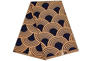 SMZhomeone 1 Yard African Fabric Africa Process of Wax Fabric African Ankara Wax Print Fabric for Patch Dress Wedding Textile Material Party Dress Craft Projects