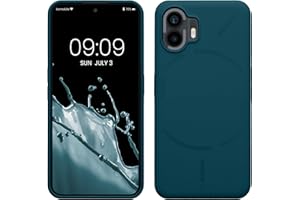 kwmobile Carcasa Compatible con Nothing Phone (2) Funda - Case TPU y Silicona antigolpes - Apto Carga inalámbrica - petróleo Mate