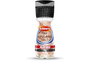 Schwartz Pink Himalayan Salt 71 G | Jar with Grinder | Pack of 1 | Great on Fish, Seafood & Chicken | Adjustable to Course, Medium or Fine