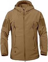 Veste de combat Belloo pour homme en tissu softshell imperm&eacute;able doubl&eacute; polaire avec capuche
