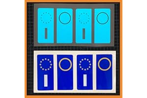 MR PUBBLICITÀ Kit da 4 Pezzi RIFRANGENTI - Adesivi per Targa Italiana - Motivo: I Italia, identificazione Europeo - Ultra Resistente