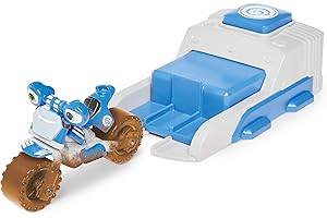 Ricky Zoom- Jeu Tomy Launch & Go Exclusive de Loop Hoopla, des Figurines pour Les garçons, des Jouets de Moto à Roue Libre pour Les Enfants de 3 Ans +, T20040