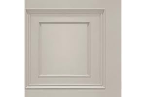 BELGRAVIA DECOR Oliana Wood Panel Wallpaper - Belgravia 8493 - Dark Cream