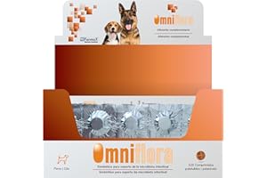 Omniflora Hifarmax - Prebiótico y Probiótico para Perros | Suplemento Digestivo con Probióticos para Perros | Apoyo Gastrointestinal | Complemento Alimenticio para la Flora Intestinal, 120 Comprimidos