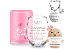 Tixlux Gift for Girlfriend Women Wine Glasses Birthday Gift for Women Friendship Gift Thank You Gift Personalised Gift for Best Friend 450 ml (Girlfriends)