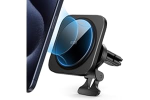 ESR HaloLock Soporte teléfono Coche Compatible con MagSafe, Compatible iPhone 15/15 Plus/15 Pro/15 Pro Max y Serie iPhone 14/13/12, Soporte para Salpicadero/Rejilla ventilación,No Admite Carga, Negro