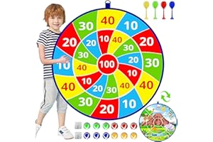 SEYOOS 26" Large Dart Board for Kids with 12 Sticky Balls, Indoor & Outdoor Sport Fun Party Play Game Toys, Gifts for Boys Girls 3 4 5 6 7 8 9 10 11 12 Years Old