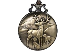 JewelryWe Reloj de Bolsillo de los Hombre de la Vendimia, Reloj de Bolsillo Dinámico del Motorista del Esqueleto, Reloj de Bolsillo de la Escala de Digitaces, Muchos Estilos de Relojes de Bolsillo