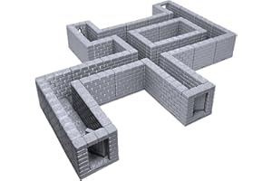 EnderToys Bloccaggio Dungeon Tiles – Halls & Passages, verniciabile 3D stampato da tavolo gioco di ruolo paesaggio terreno per 28 mm miniature