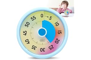 Idota Visuell timer för barn, 60 minuters nedräkning utan tickande skrivbordstimer, bärbar batteridriven barn tandborsttimer