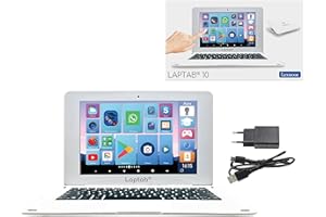 LEXIBOOK, LAPTAB® 10, Portátil con Pantalla táctil, Diseñado para Toda la Familia, Contenido Educativo y Divertido, Powered by Android™, Control Parental, Ultrafino y Ligero, LT10ES
