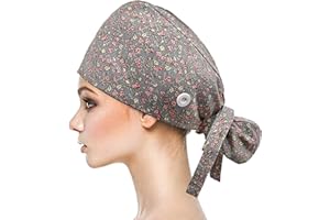 XSYU Turban Hat FüR MäNner/Frauen Mit Frosted Cap One Size Bonnet Chirurgie Bouffant Cap Op-Kopfbedeckung Chirurgische Kappe Verstellbar Op-Haube Op-Kappe Medizinische Kappe