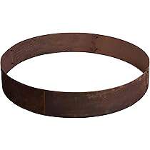 GartenAZ Gazonrand, metaal, cortenstaal, 103 x 20 cm, nuttige lengte 5 m, flexibele gazonbegrenzing van weerbestendig materiaal voor schone gazon- en