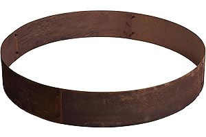 ‎ESTEXO ESTEXO Pflanzring Hochbeet Rost Edelrost Pflanzgefäß Pflanzkübel Metallring Kräuterbeet Stahlring Stahl Ring (120 cm)