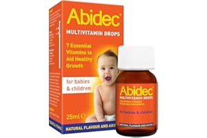 Abidec Kid Baby Multivitamin Drops – Aids Healthy Growth Contains Vitamin D, C and A – Suitable from Birth, Natural Flavour and Aroma, 25 Millilitre