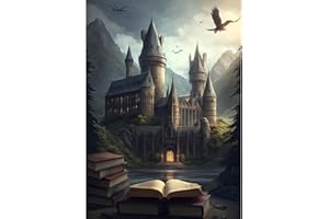 DAERLE DIY Harry Magic Diamond Painting kit Completo, Anime Pittura Diamante Mosaico Fai Da Te 5D, Diamantini Strass Ricamo a Punto Croce Pittura Painting per Decorazione per Casa Pareti 30x40cm