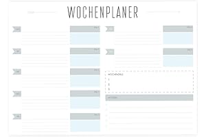 ‎FRIENDLY FOX Friendly Fox Schreibtischunterlage Papier FOKUS - Wochenplaner A3 Block aus Papier zum Abreißen - 25 Blatt - Bürounterlage Schreibtisch für Jungen Mädchen Teenager Erwachsene